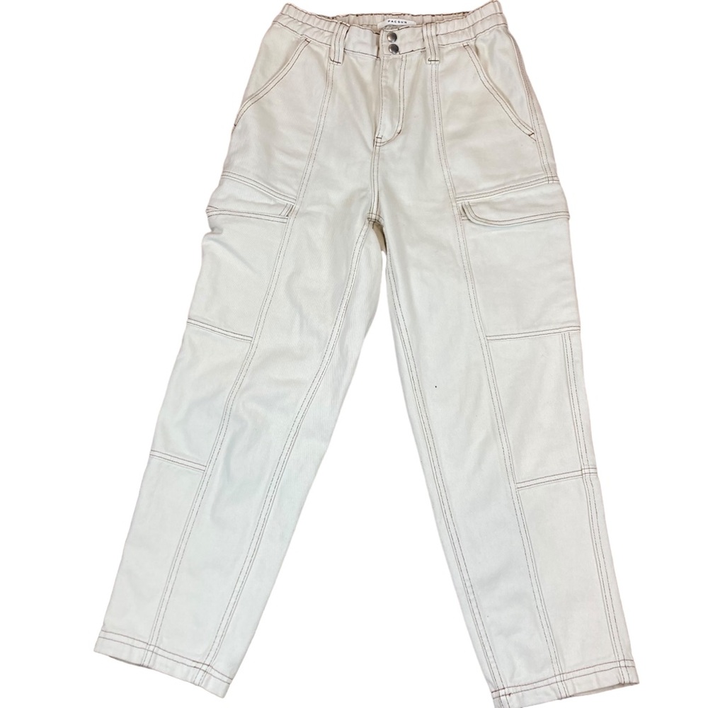 PacSun Denim Elastic Waist Cargo Pants - Medium